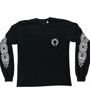Chrome Hearts Black Long Sleeve Tee Horse Shoe